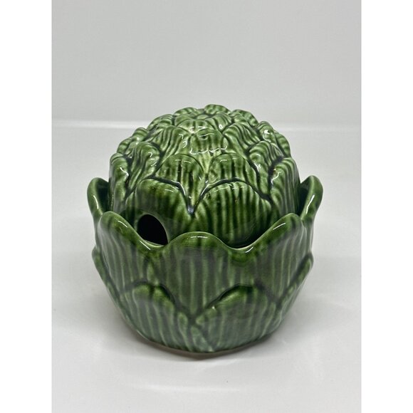 VTG Arnel’s Artichoke Sugar Bowl Ceramic Lidded Jar MCM Boho Kitchen Decor 4.5" - Picture 2 of 6